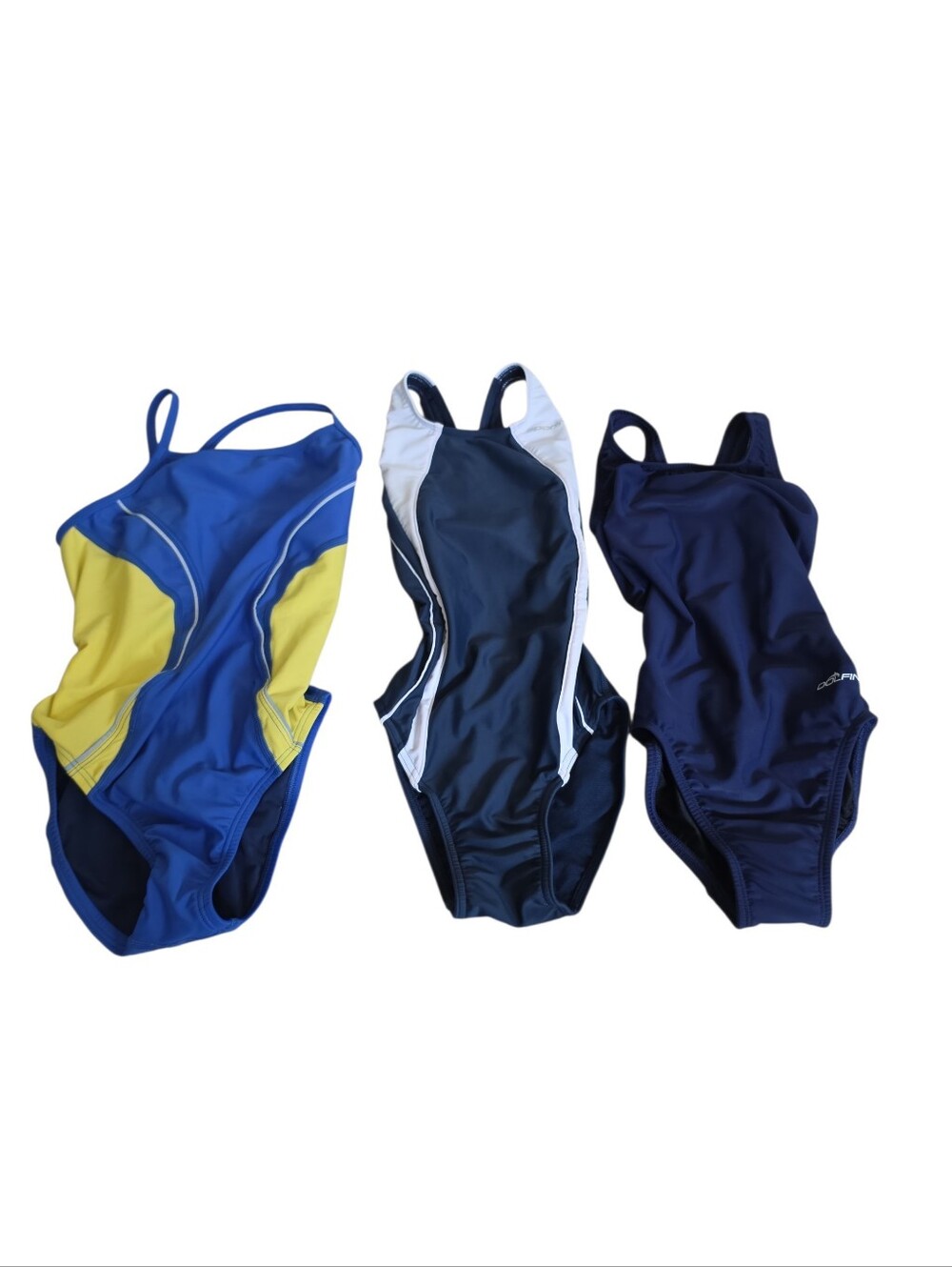 Girls' Navy & Blue One-Piece Swim Suits - Pack of 3 Sporti And Dolfin Size 26